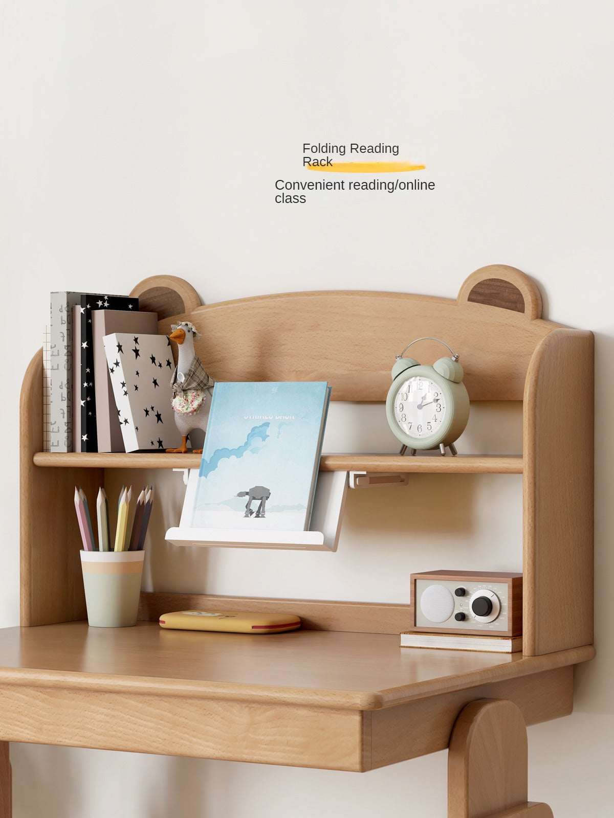 Oak, Beech Solid Wood Multi-layer Desktop Shelf