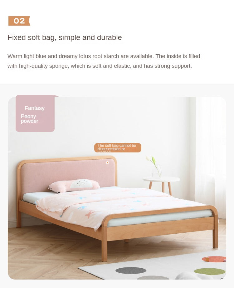 Beech solid wood kids bed