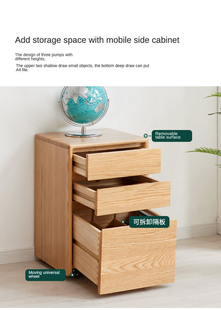 Oak Solid Wood Hanging Office Desk