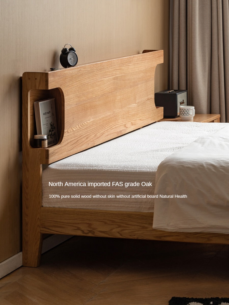Oak Solid Wood Luminous Bed