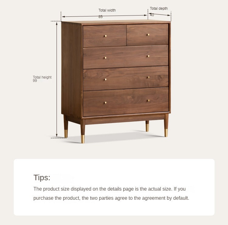 Black Walnut, Oak Solid Wood Drawer, Modern Porch Cabinet
