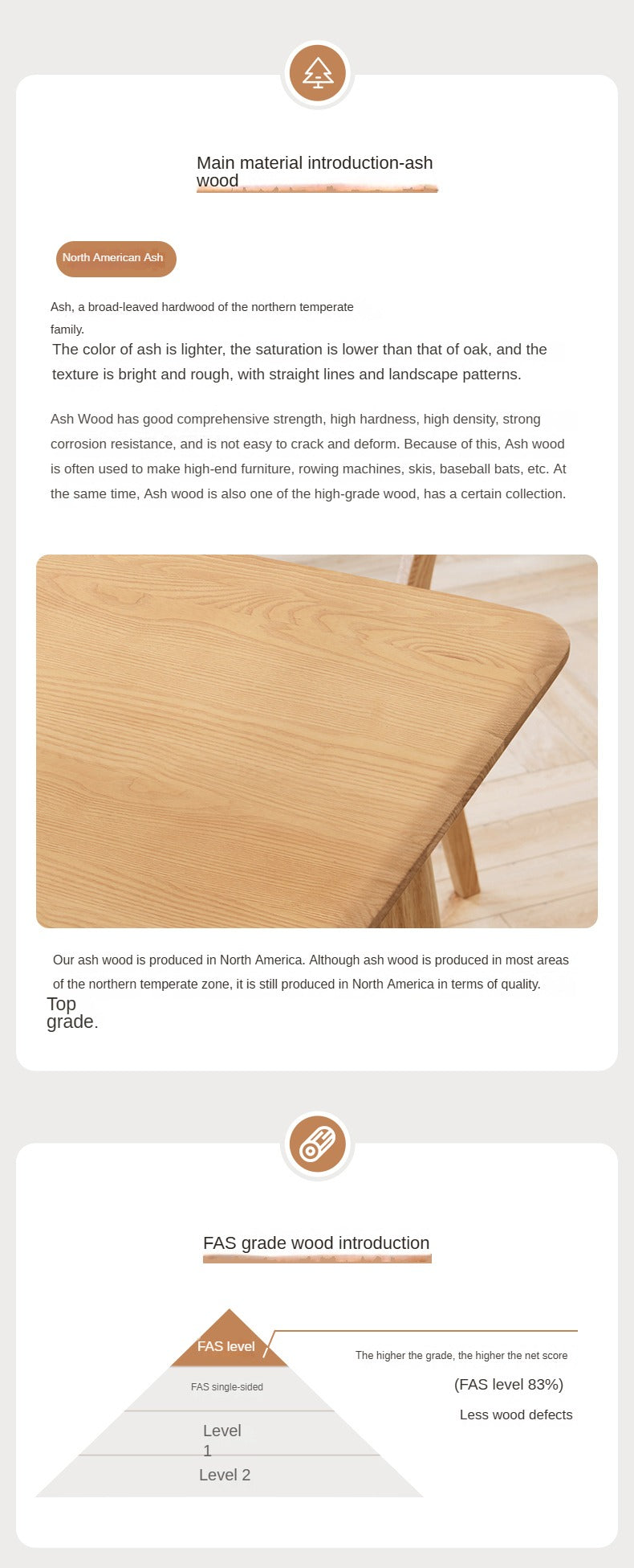 Oak, Ash Solid Wood Genuine Leather, ecological leather Suspended Bed Italian Light Luxury