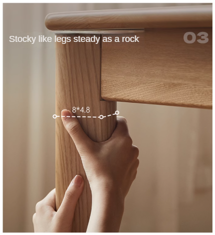 Ash, Oak Solid Wood Long Dining Table