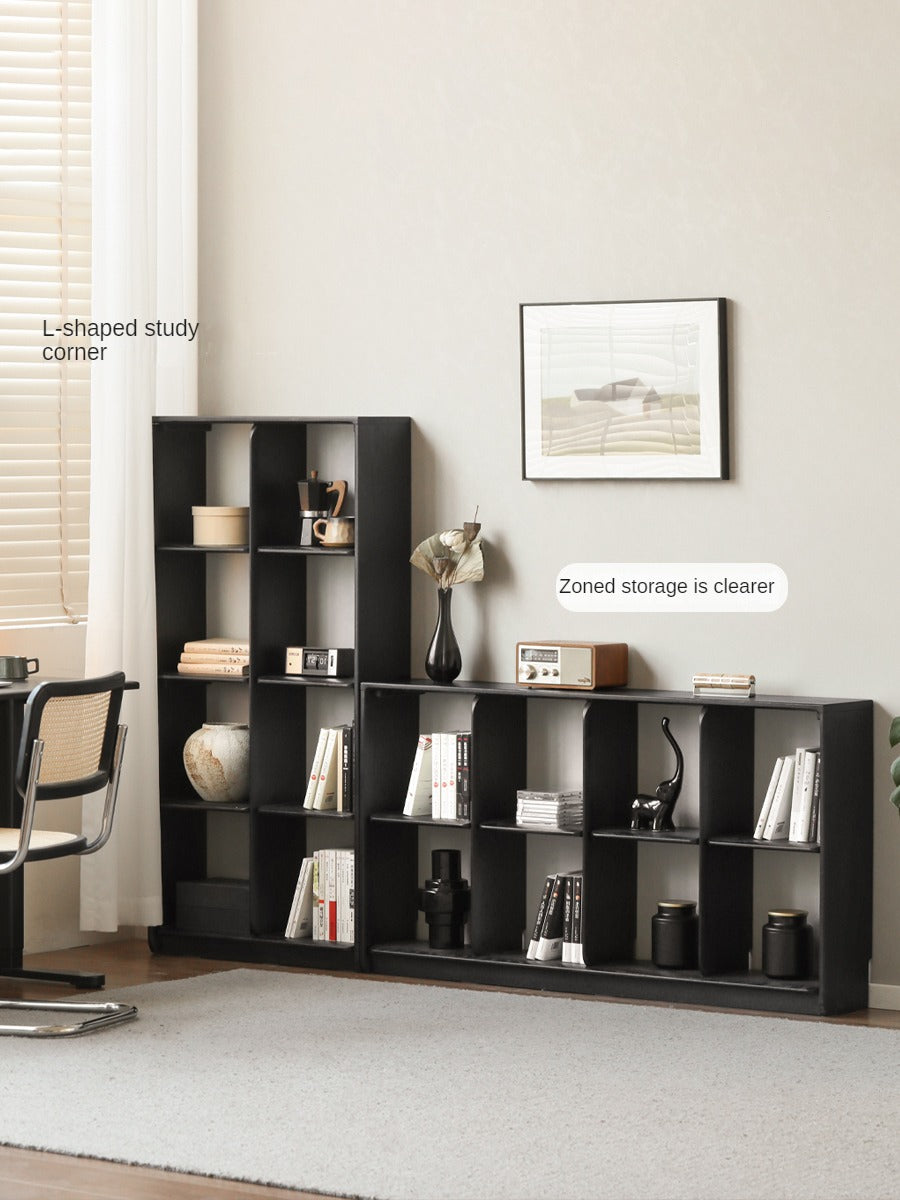 Oak Solid Wood Bookcase Lattice Cabinet Rack Free Combination.