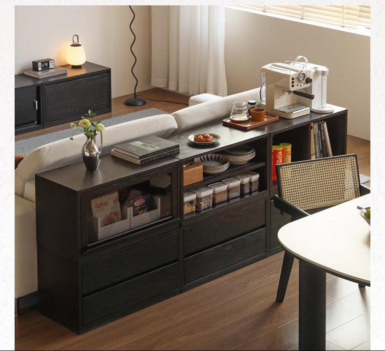 Oak Solid Wood Modern Module Combination Bookcase