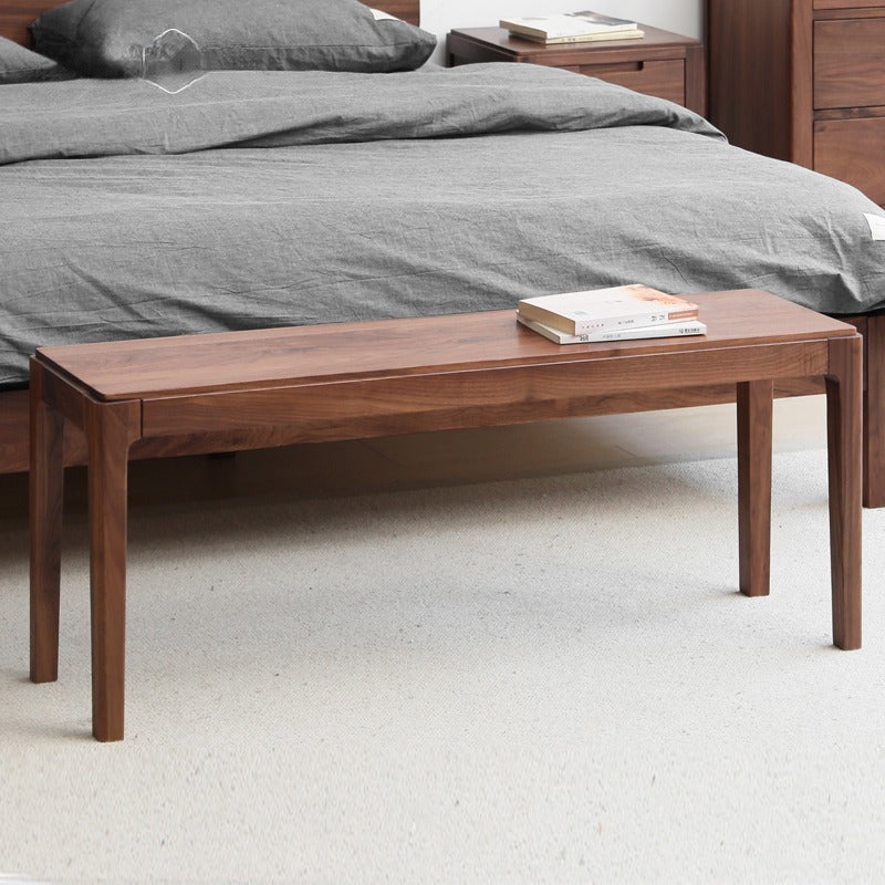 Black Walnut Solid Wood Nordic Long Bench