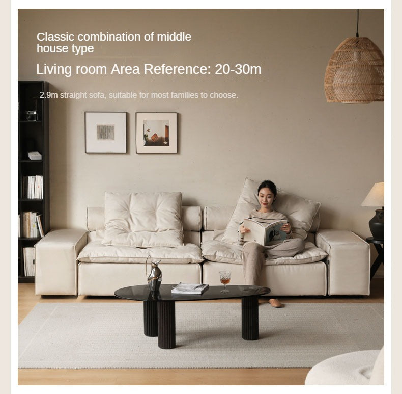 Fabric French Cream Style Modular Sofa.