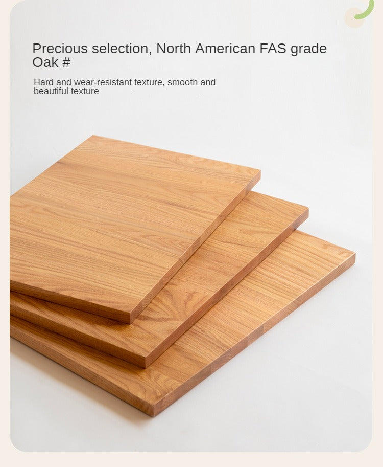 Oak, Solid Rubberwood Modern Desktop Small Bookshelf