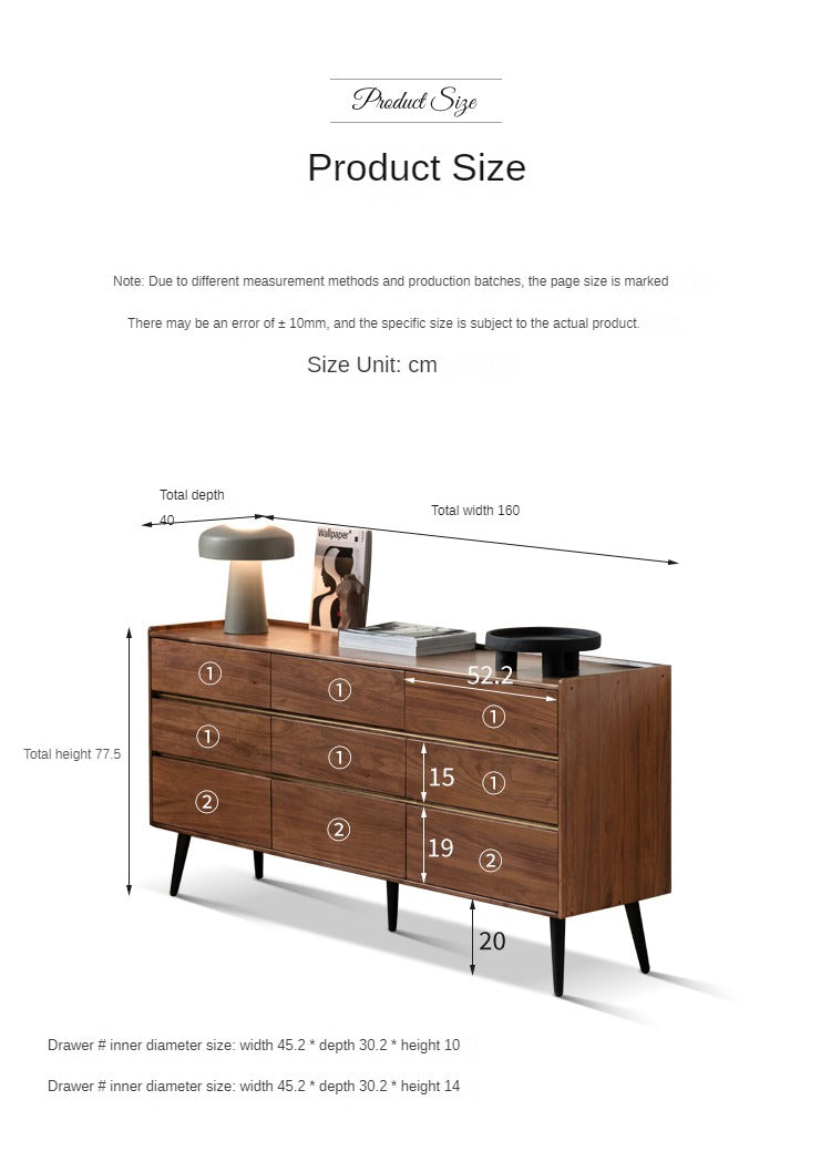 Black Walnut Solid Wood Cabinet Storage