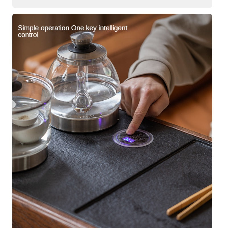 Oak, Ash Solid Wood Retractable Tea Table Tea Maker Integrated
