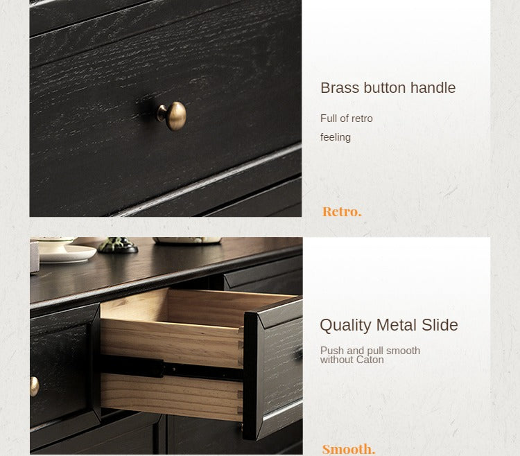 Oak Solid Wood Dresser, Drawers