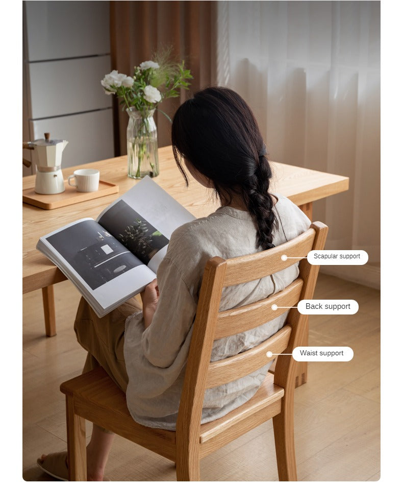 4 pcs set Oak, Beech, Rubberwood Solid Wood - Dining Chair