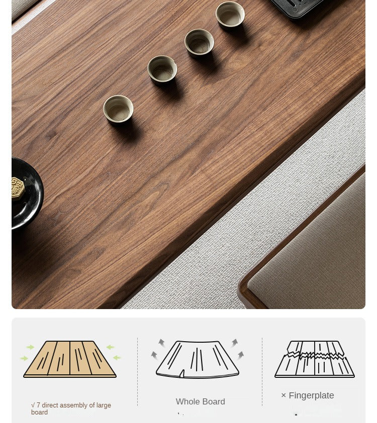 Black Walnut Solid Wood Modern Tea Table.