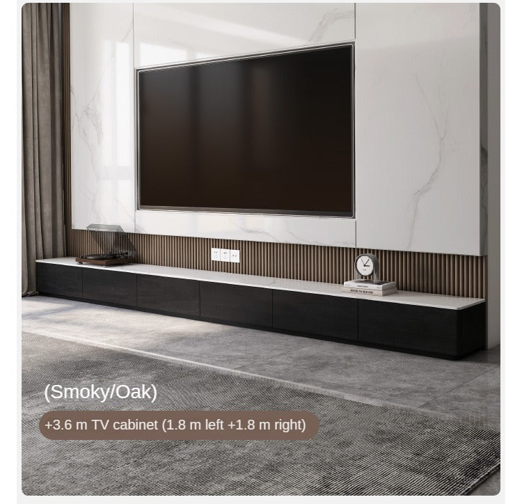 Poplar Solid Wood Rock Slab TV Stand.