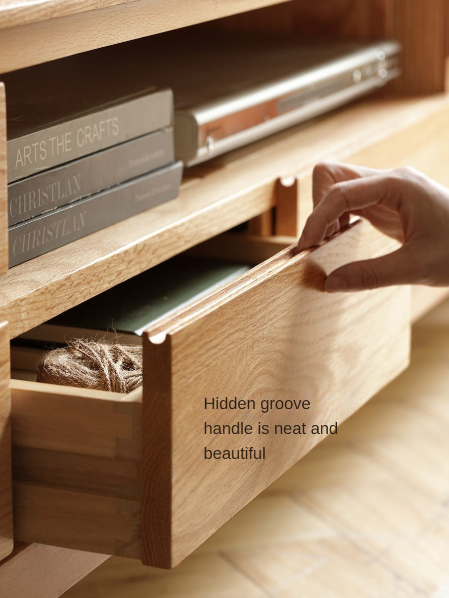 Oak Solid Wood TV Stand: