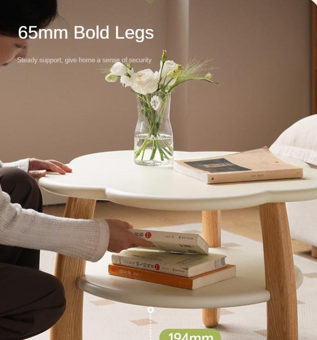 Poplar Solid Wood Cream Style Creative Coffee Table