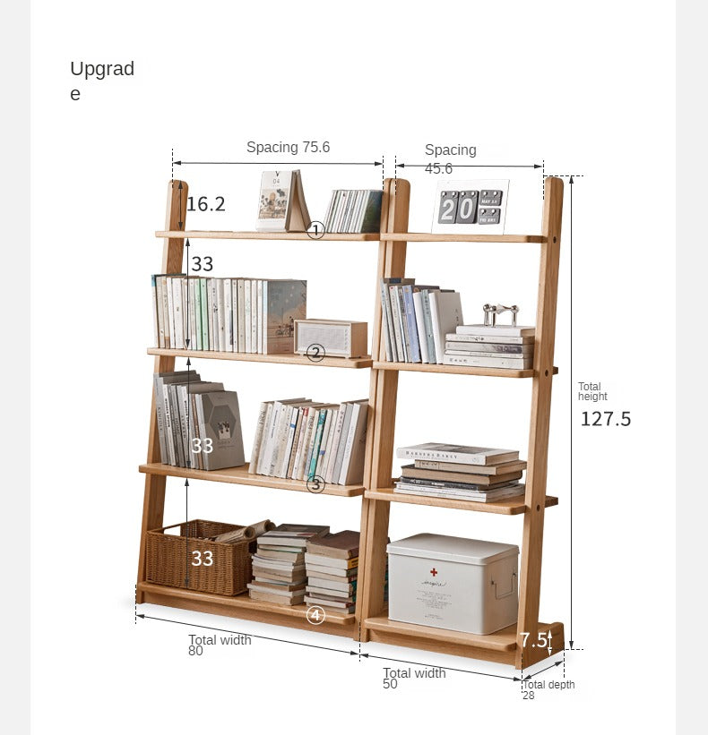 Oak, Beech Solid Wood Bookshelf Racks