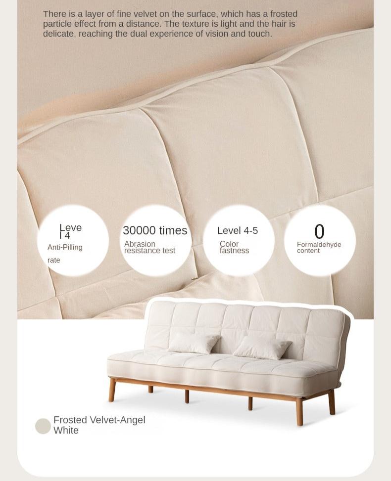 Fabric Sofa Antique Style Telescopic Dual-purpose Sofa.