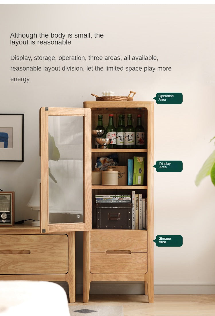 Oak Solid Wood Nordic Side Cabinet