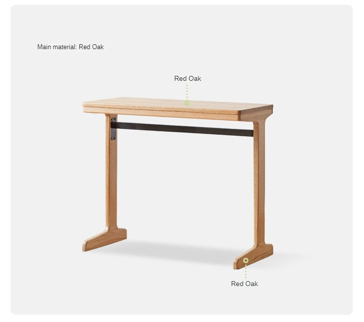 Oak, Cherry Solid Wood Small Office Desk