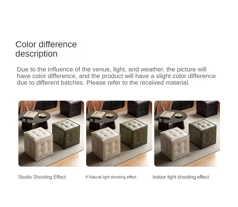 Genuine Leather Modern Makeup Stool footstool