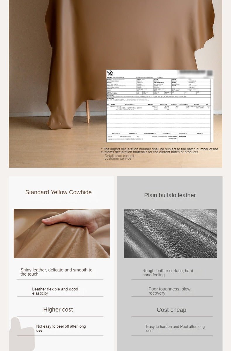 Leather Modern Simple Cowhide Down Sofa.