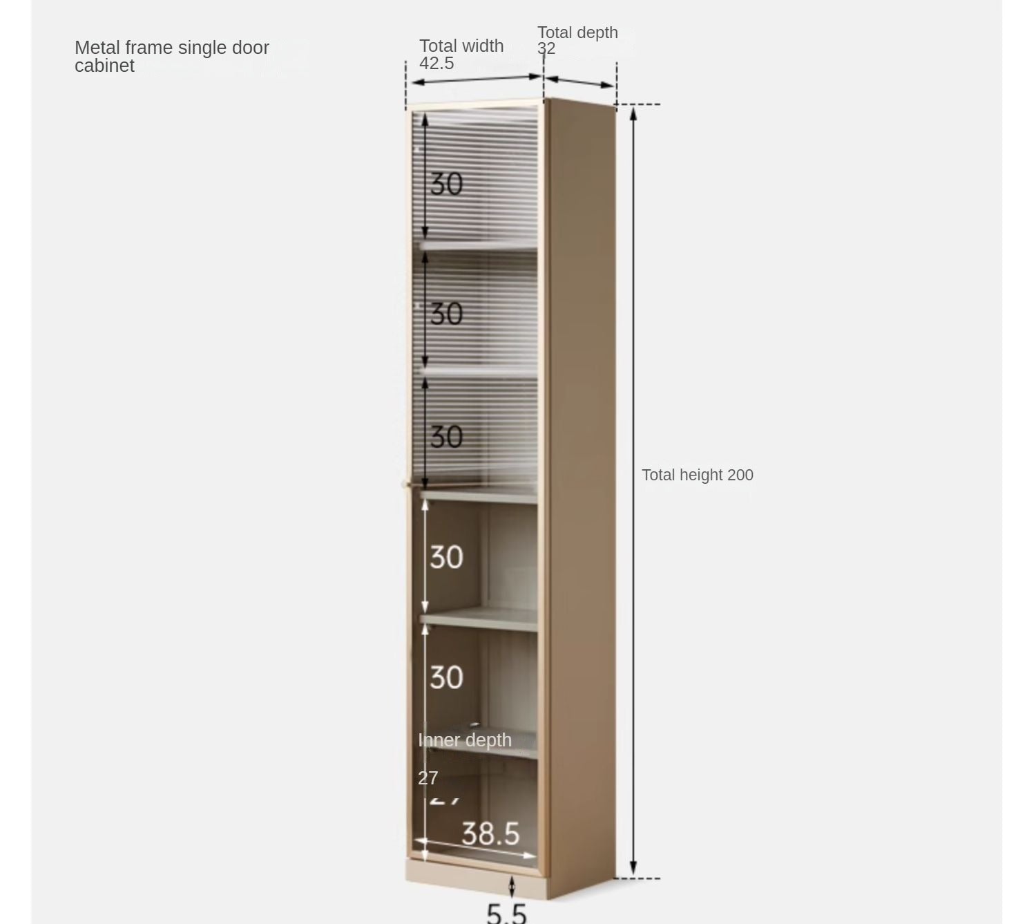 Poplar Solid Wood Bookcase Light Luxury Style