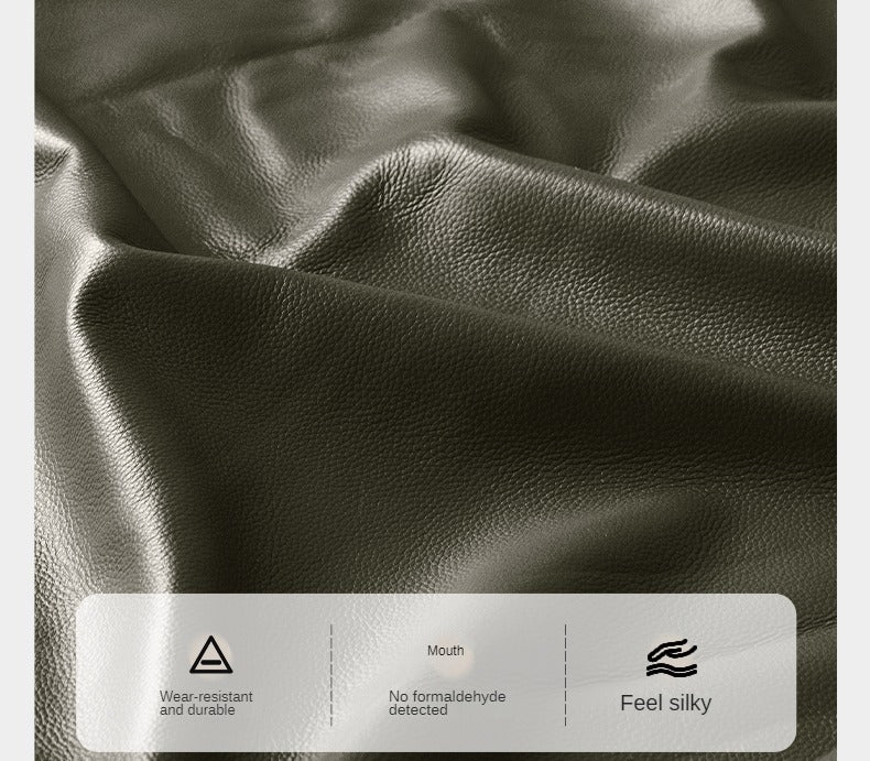 Leather First Layer Cowhide Straight Sofa.