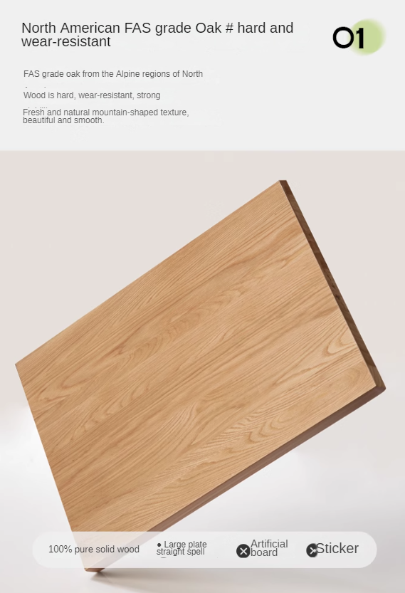 Rubberwood, Oak Solid Wood Multi-layer Storage Rack