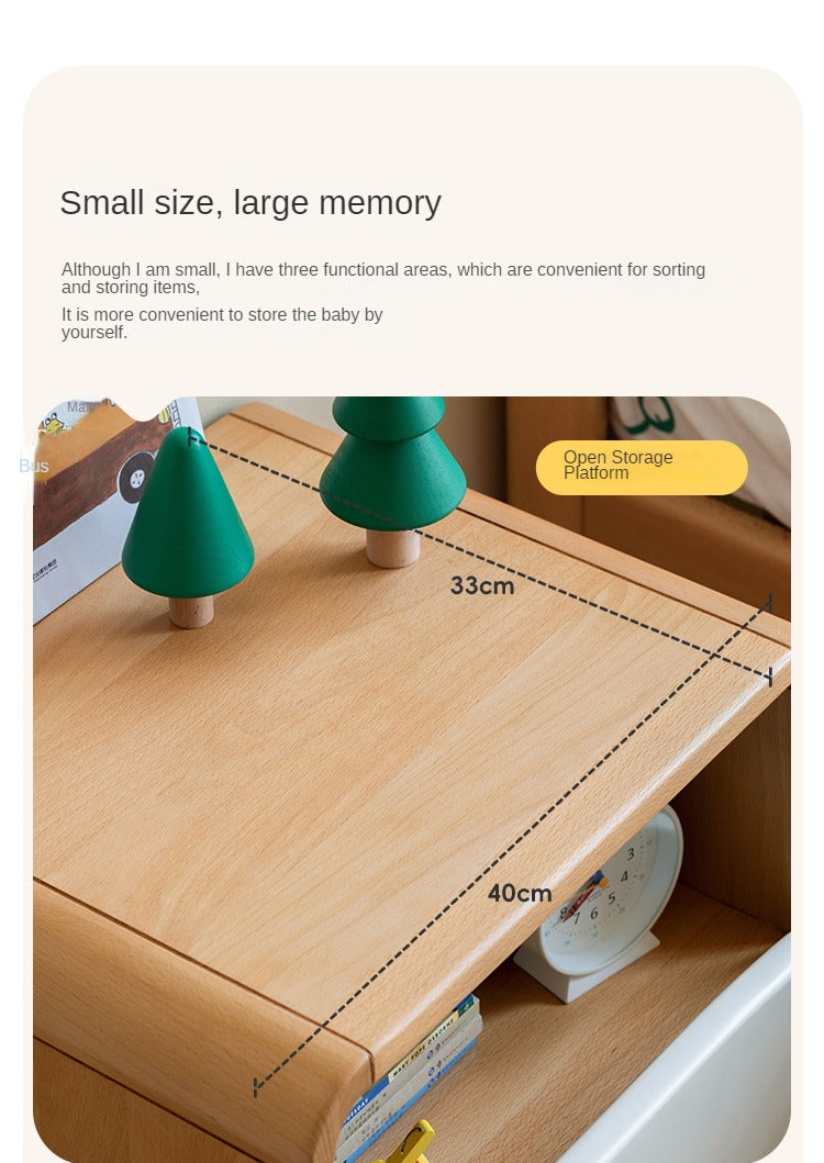 Beech Solid Wood Kid's Creative Nightstand
