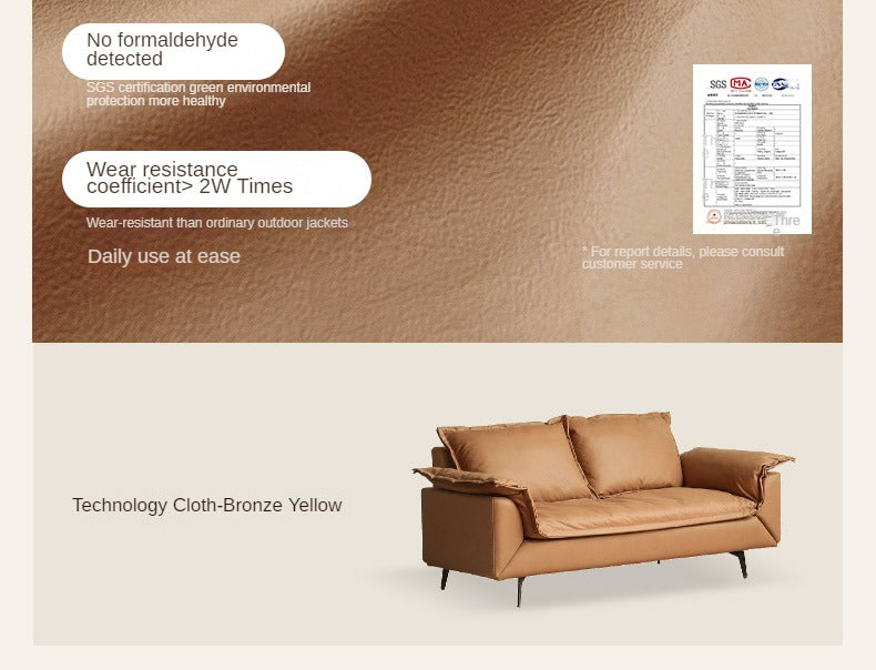 Fabric Straight Sofa Modern Simple,