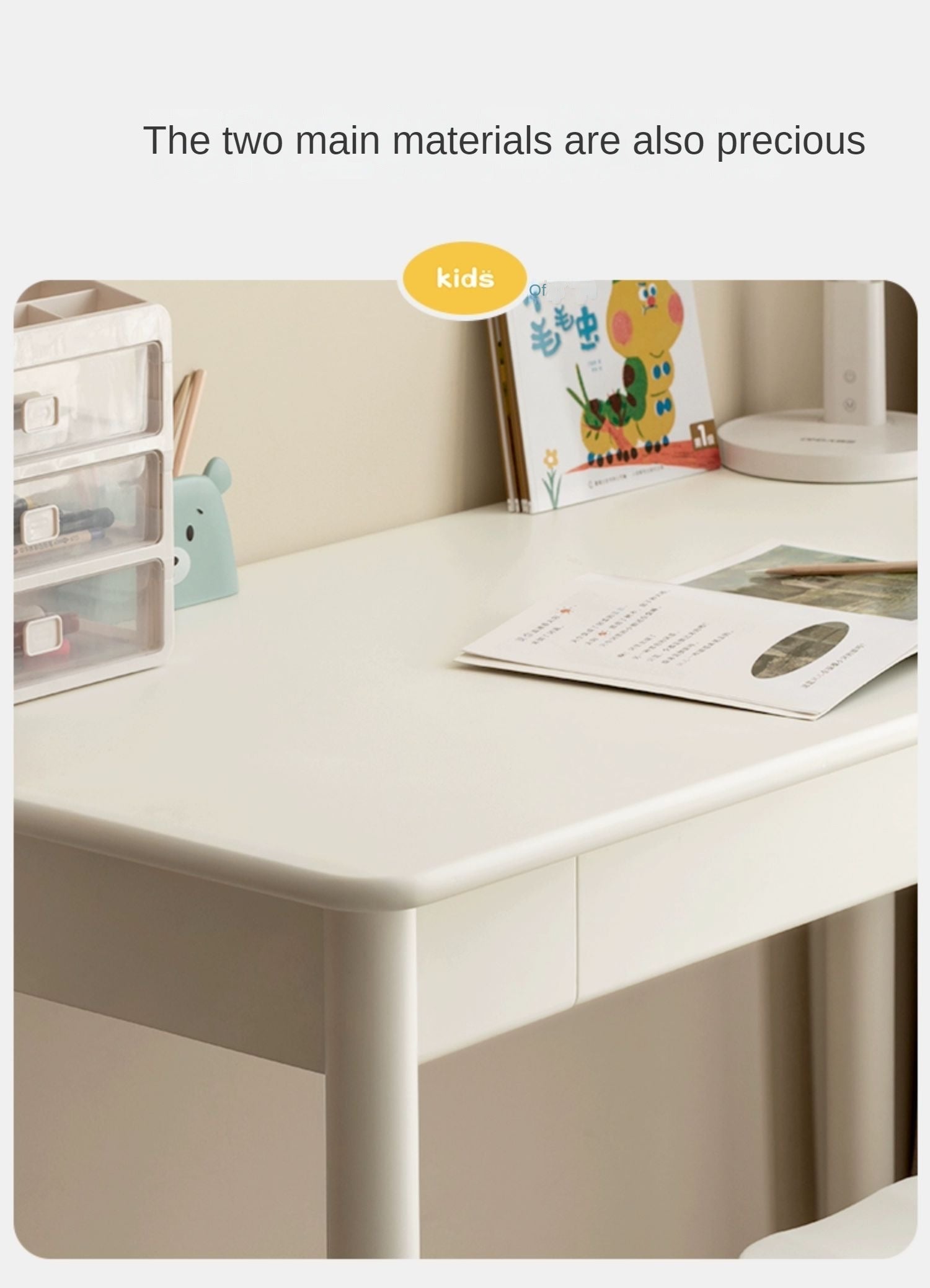 Solid Rubberwood Lift Kid's Chair White