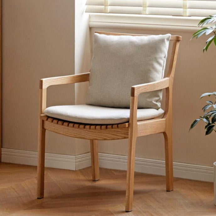 Cherry, Ash, Oak, Beech Solid Wood Book Chair Comfortable Soft Back Chair