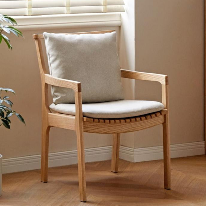 Cherry, Ash, Oak, Beech Solid Wood Book Chair Comfortable Soft Back Chair