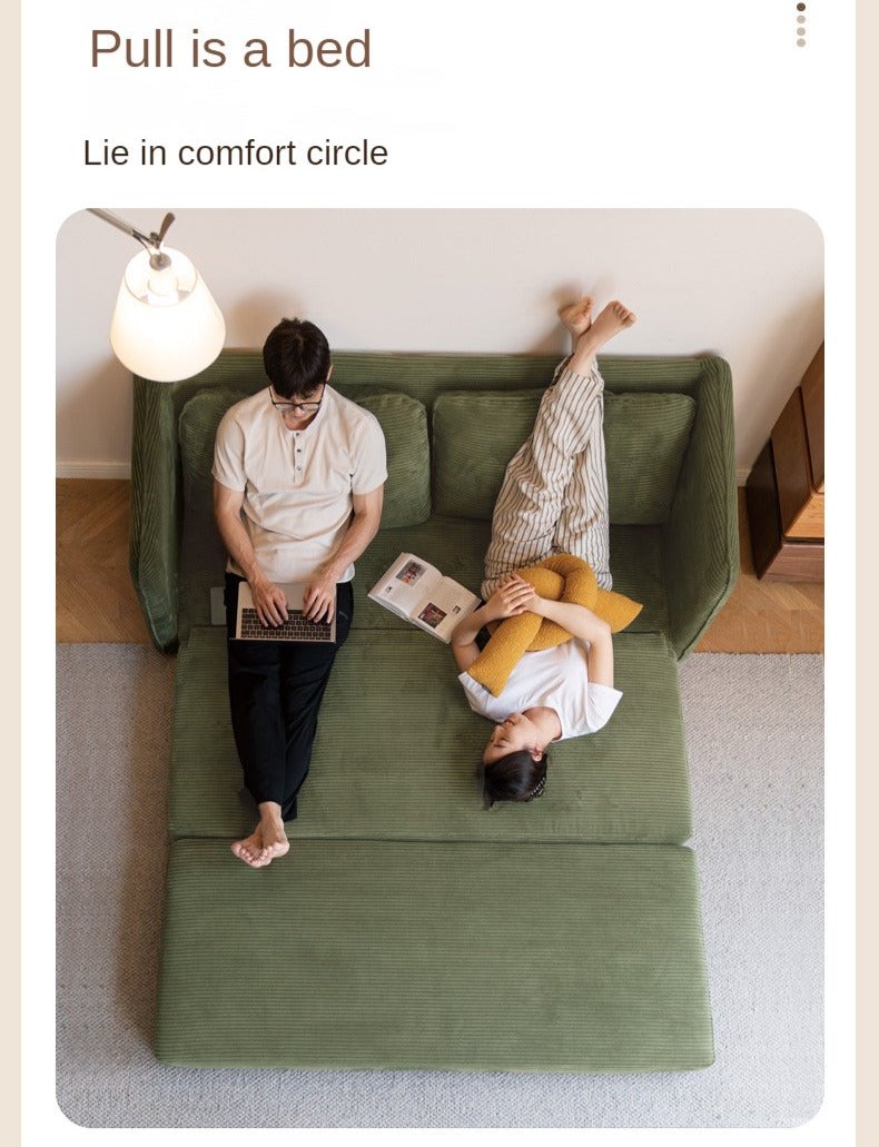 Fabric Floor Folding Dual-purpose Sofa.