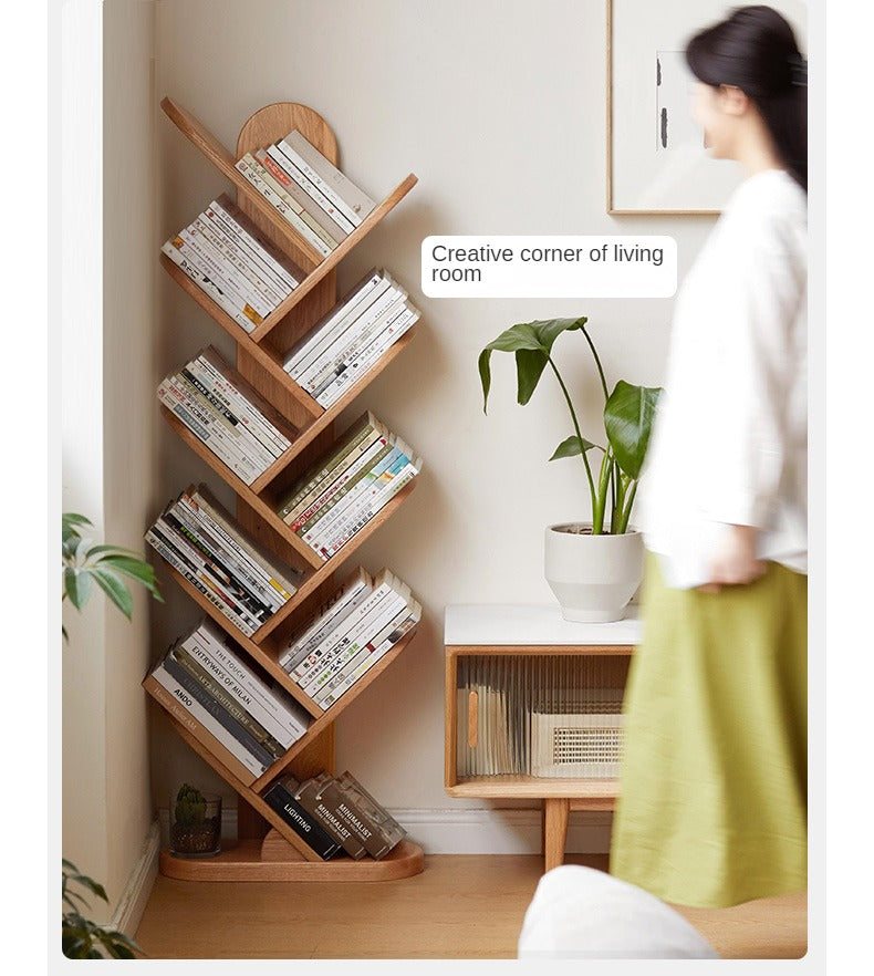 Oak Solid Wood Creative Bookcase