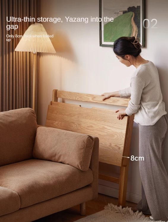 Oak solid wood modern folding table.