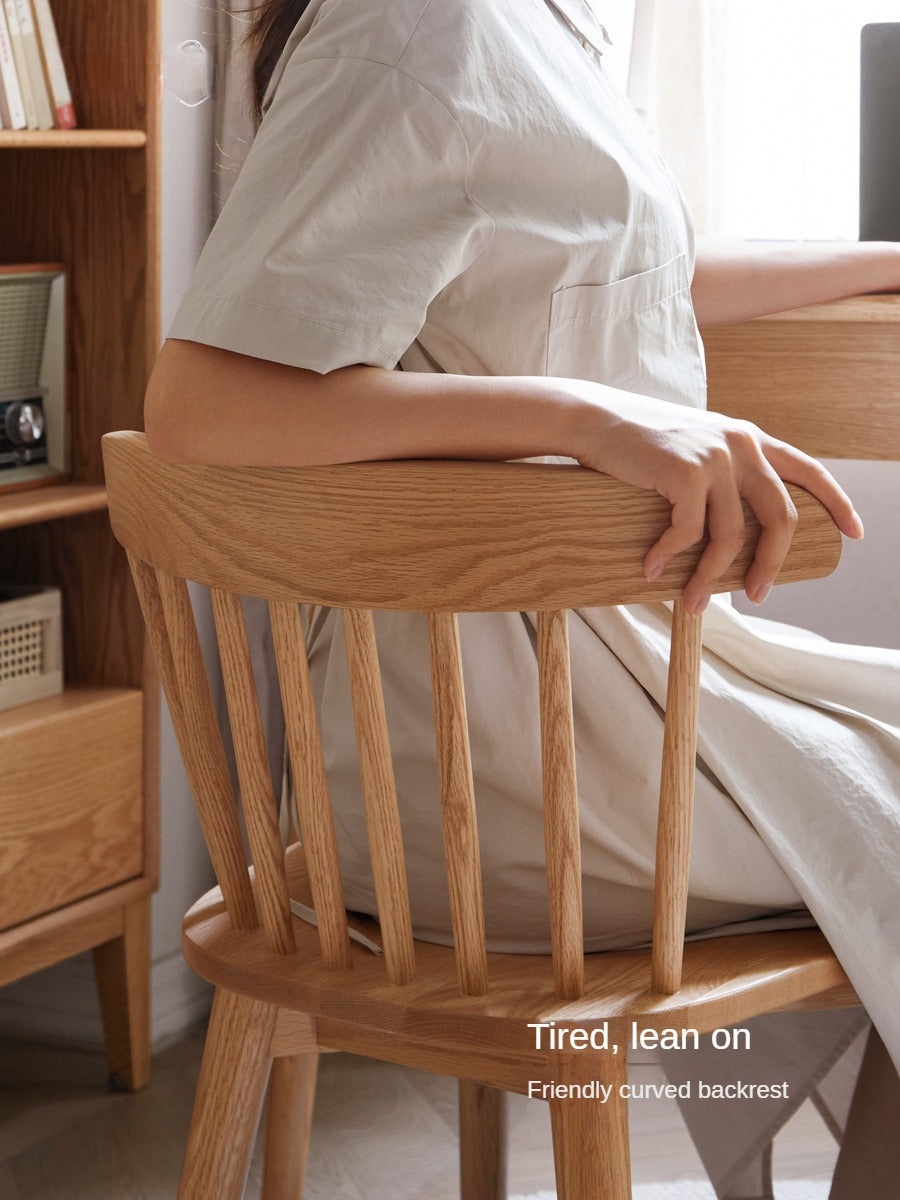 Oak Solid Wood 4 pcs set-Windsor Chair