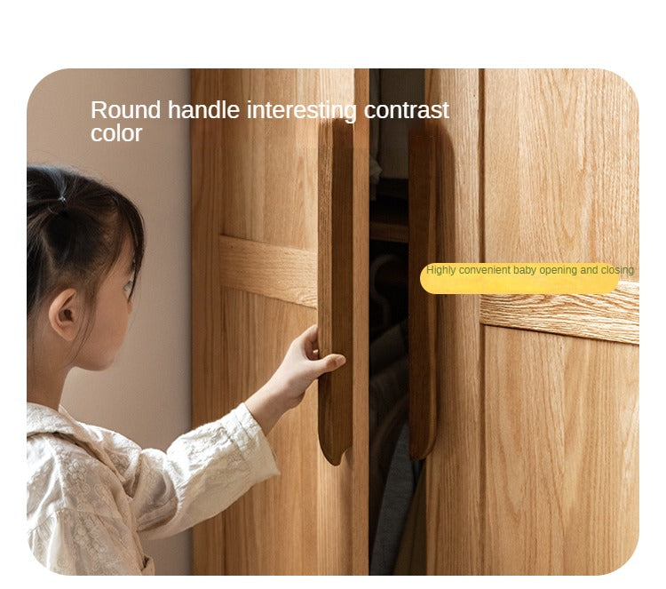 Oak Solid Wood Kid's Wardrobe