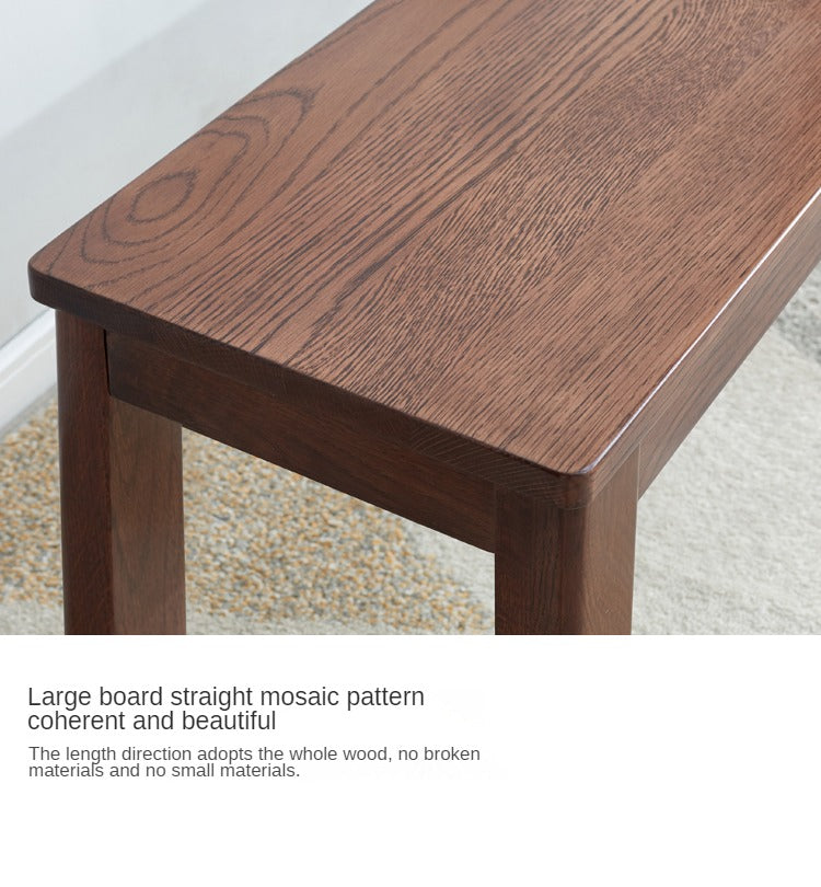 Black Walnut, Oak, Sandalwood Solid Wood, Solid RubberWood Nordic Long Bench