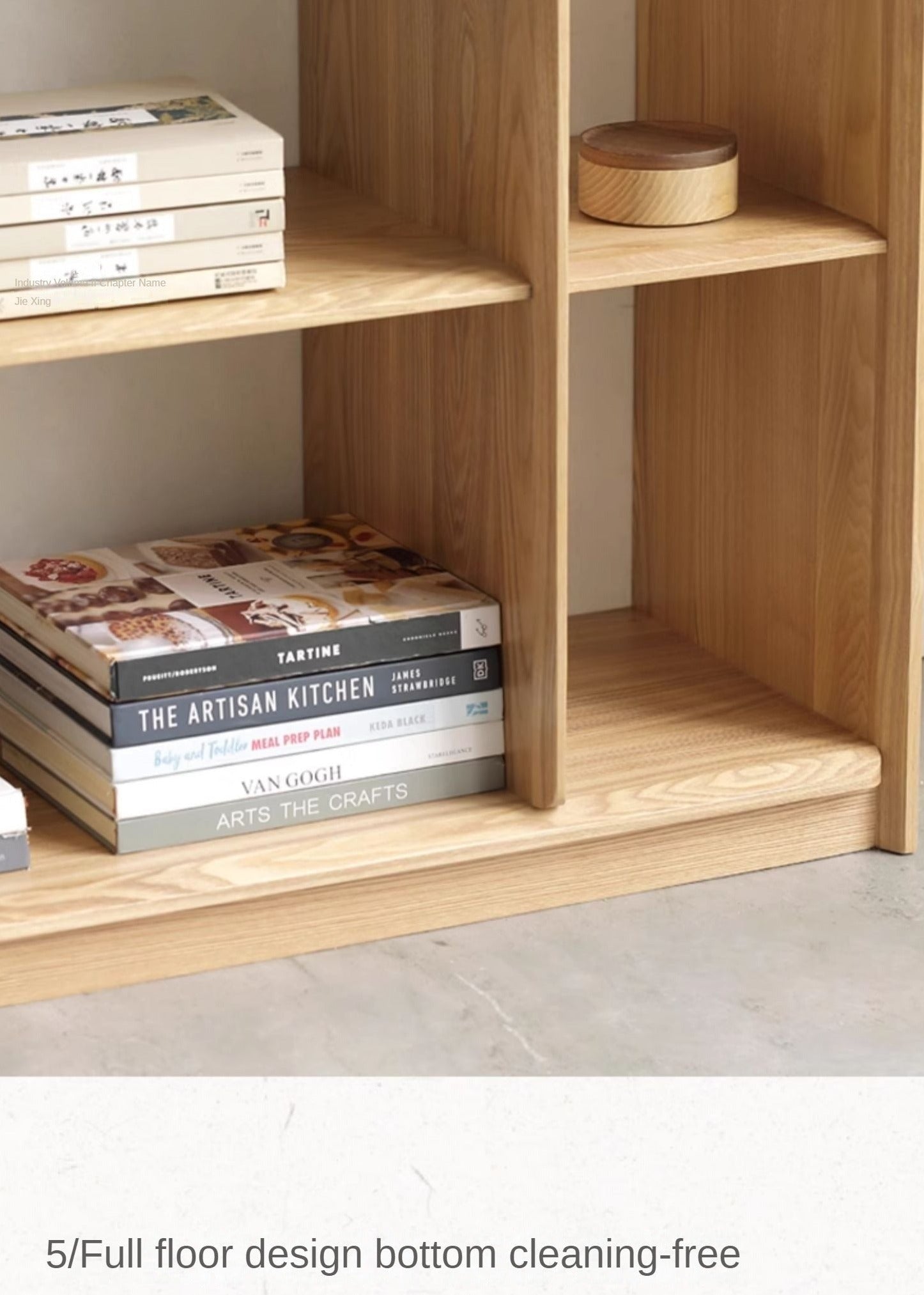 Ash Solid Wood Combination Bookcase Bookshelf<