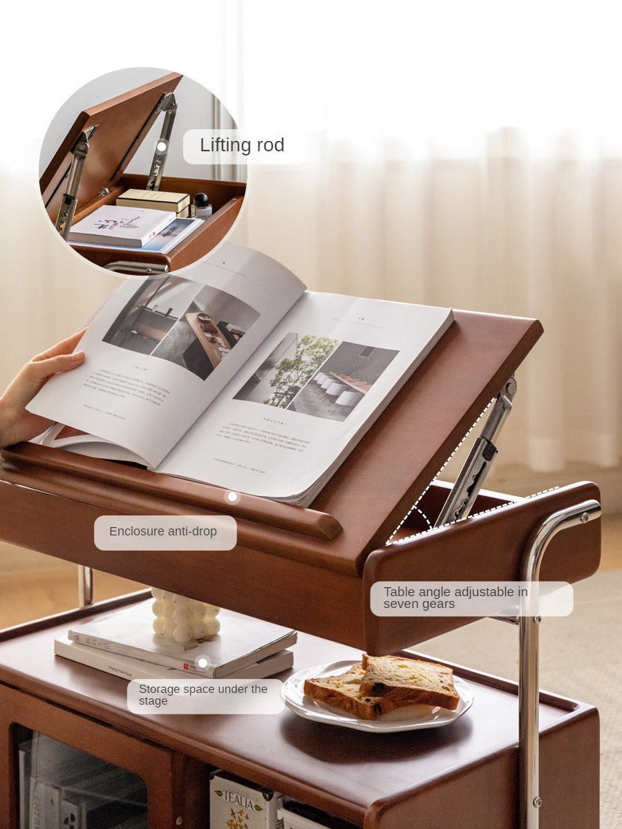 Poplar, Oak Solid Wood Side Table.