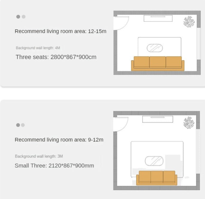 Oak Solid Wood Fabric Sofa.