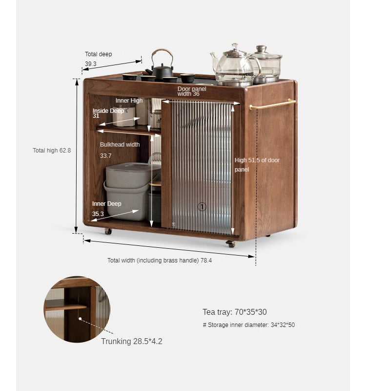 Ash Solid Wood Modern Tea Table