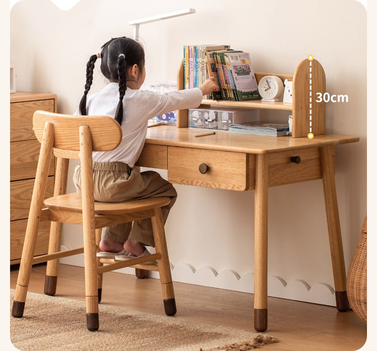 Beech, Oak, Poplar Solid Wood Nordic Study Bookshelf