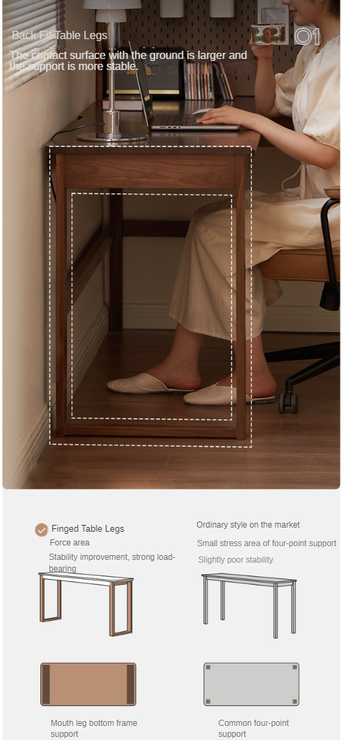 Oak Solid Wood Corner Desk Bookshelf