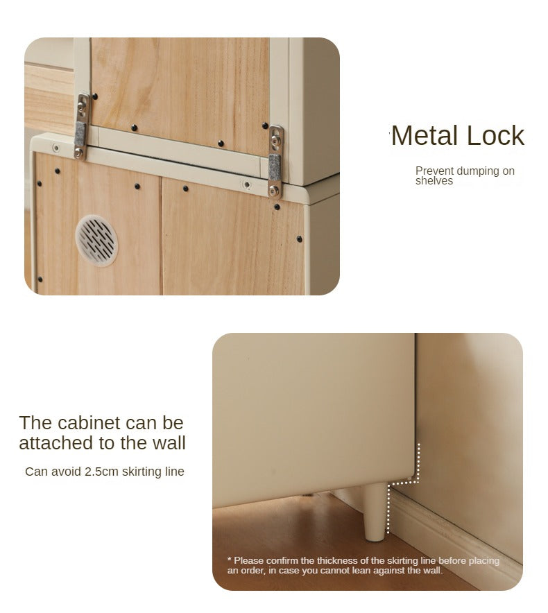 Rubberwood Solid Wood Retractable Desk and Bookshelf