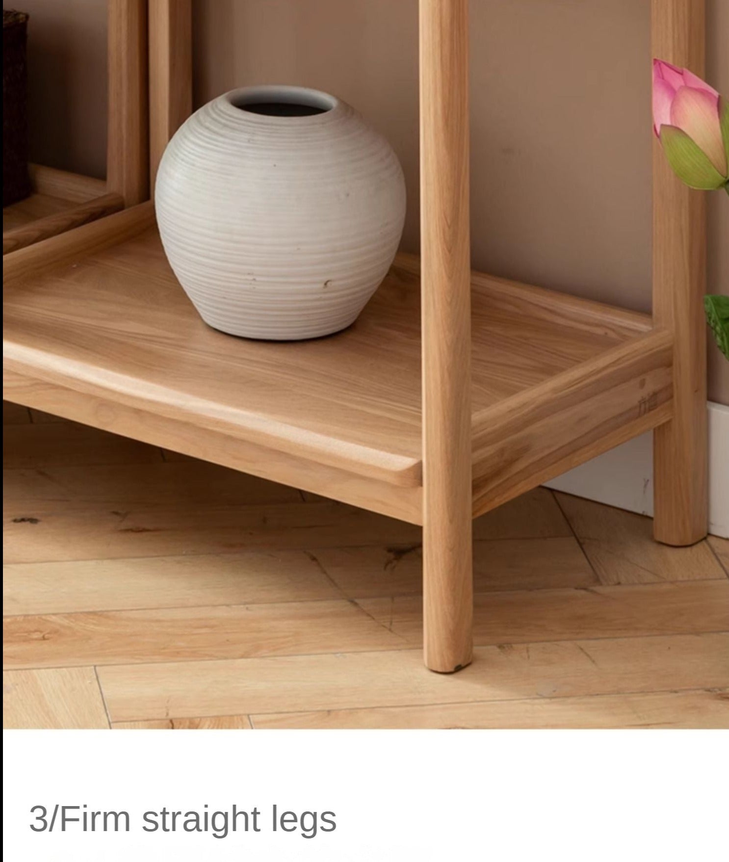 Ash Solid Wood Bookshelf Combined Bookcase Display Cabinet Wall Shelf