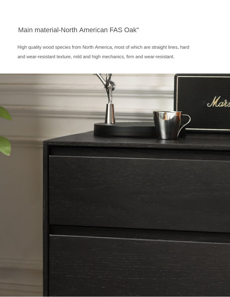 Poplar, Oak Solid Wood Nightstand.
