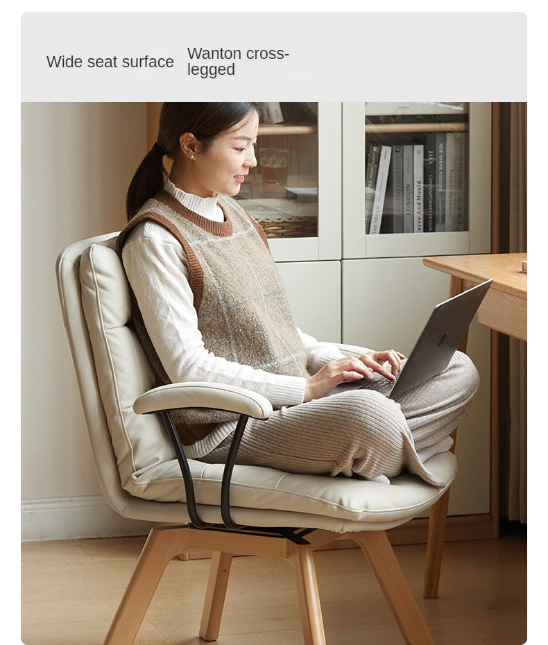 Beech Solid Wood Rotating Chair Technical Fabric.